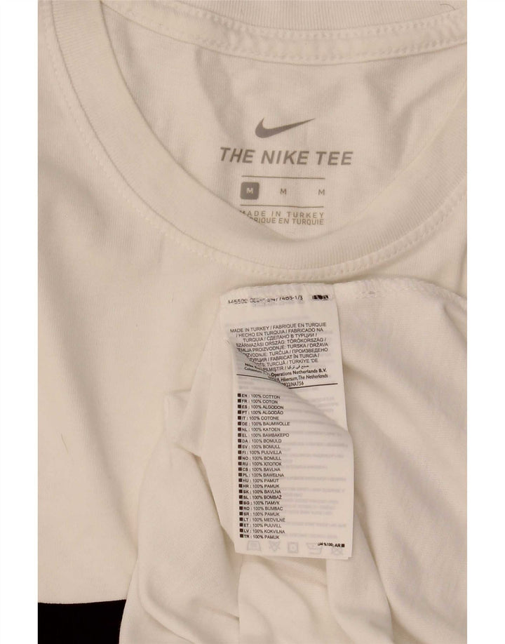 Nike Mens Graphic T-Shirt Top Medium White Cotton