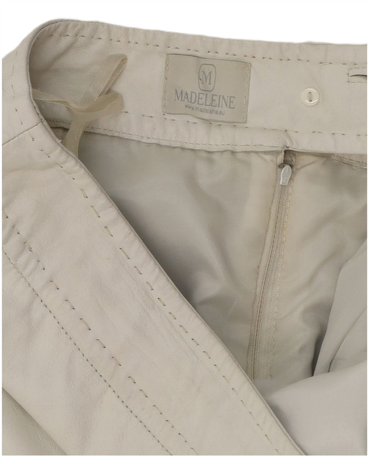 Madeleine Womens Leather Skirt Medium W30 White