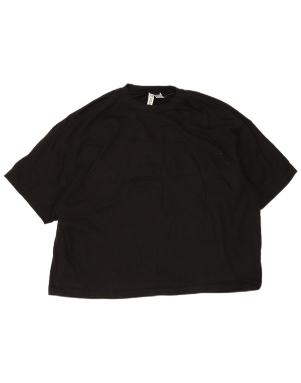 T-shirt corta da donna H&M Top UK 14 cotone nero medio