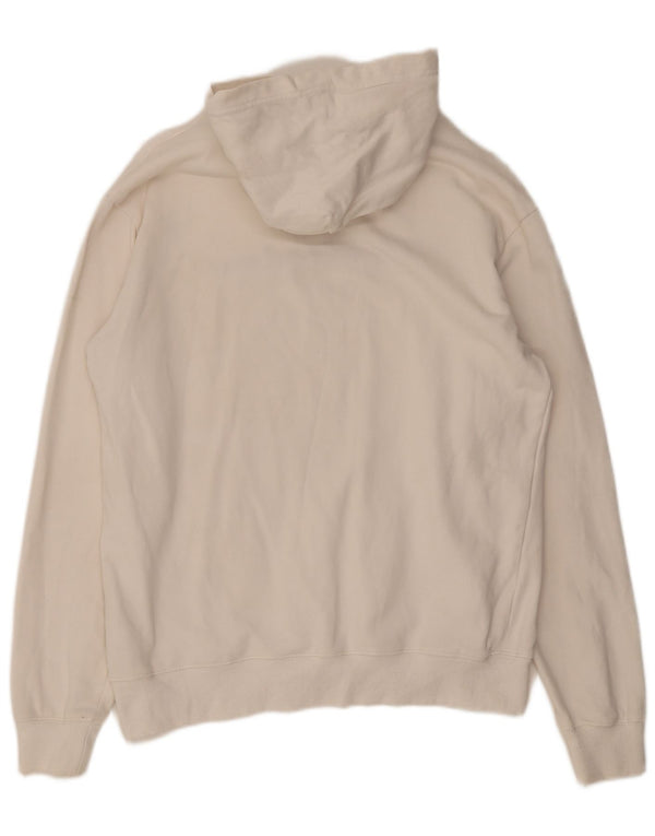 Champion Mens Graphic Hoodie Jumper Large White