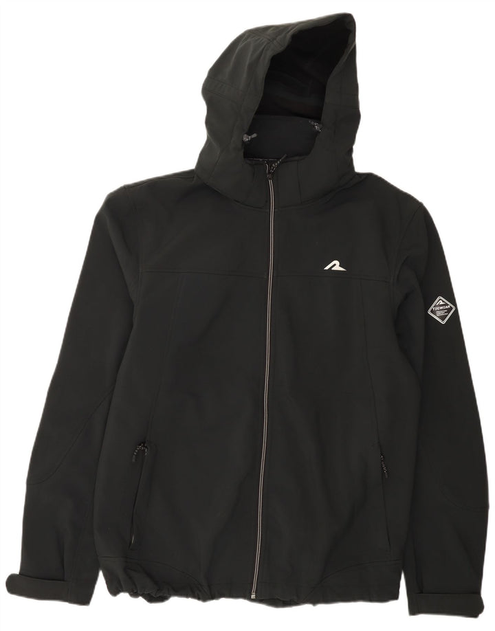 Rodeo Herren-Windbreakerjacke mit Kapuze, UK 42, XL, Schwarz, Polyester