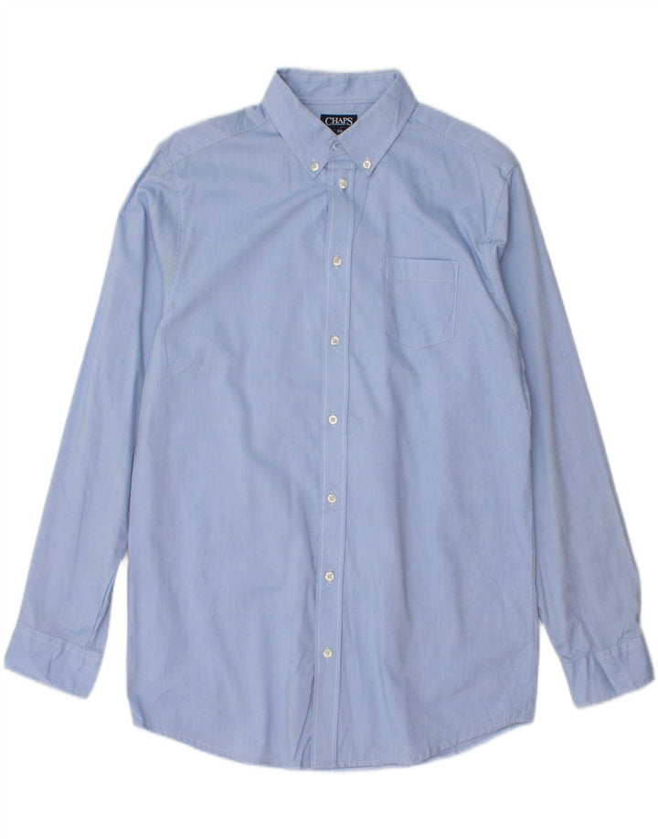 CHAPS Boys Shirt 15-16 Years Blue Cotton Vintage Chaps and Second-Hand Chaps from Messina Hembry 