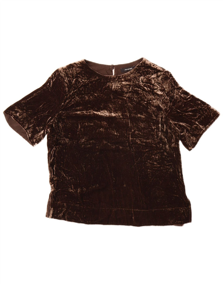 Marks & Spencer Haut chemisier en velours autographe pour femme UK 10 Small Marron