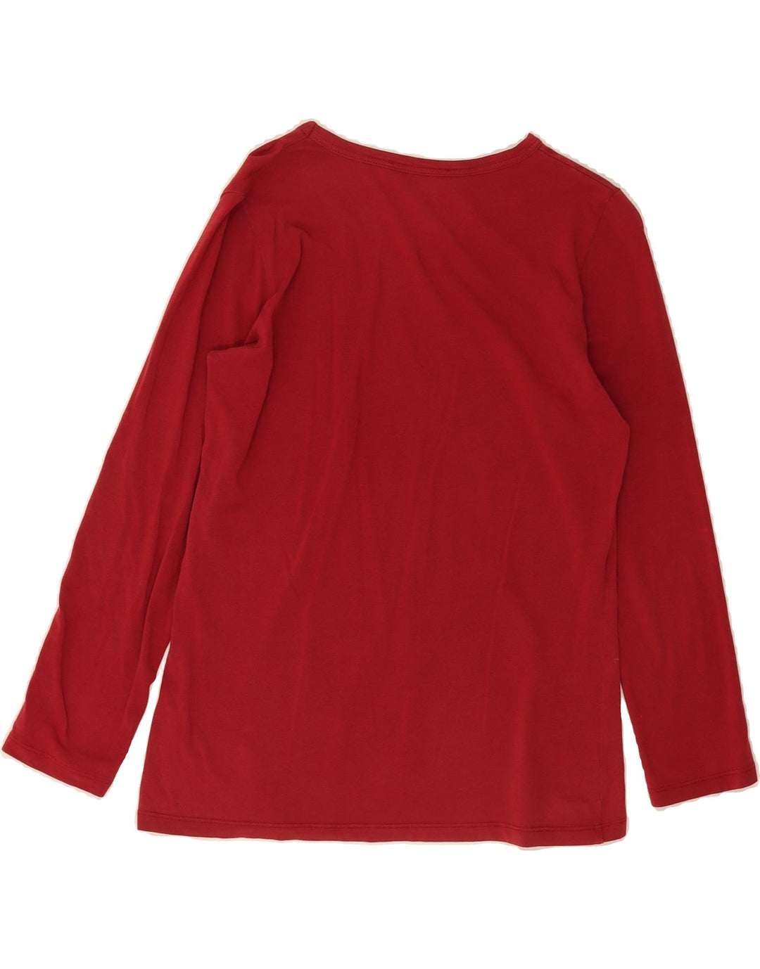 TRUSSARDI Womens Graphic Top Long Sleeve UK 12 Medium Burgundy Vintage Trussardi and Second-Hand Trussardi from Messina Hembry 