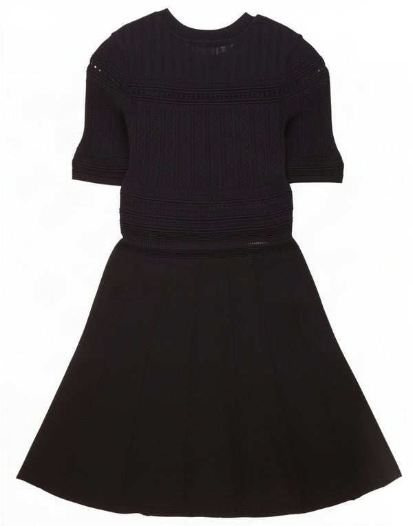 Zara Womens Jumper Dress UK 14 Large Black