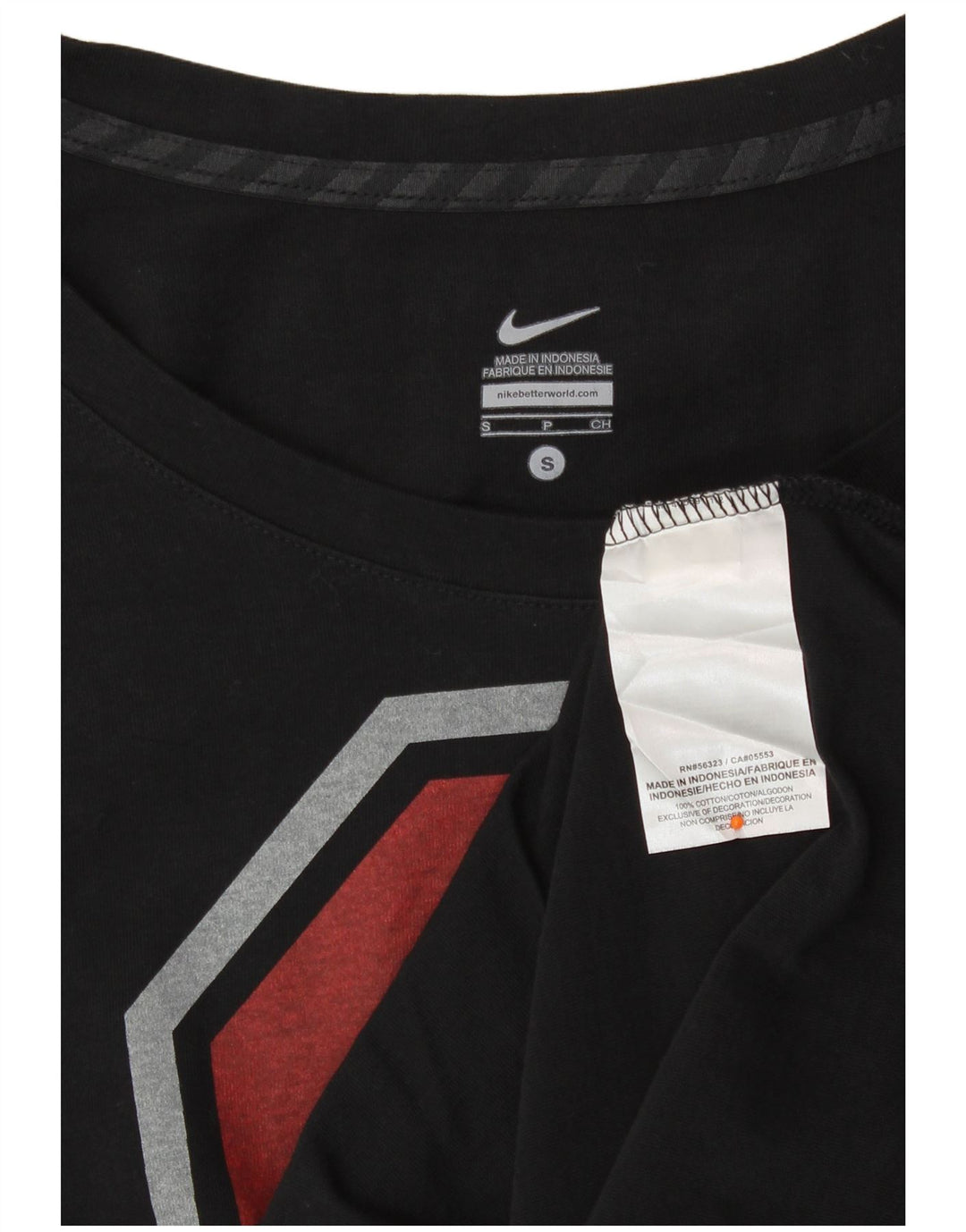 NIKE Womens Ohio State Buckeyes Graphic Top Long Sleeve UK 10 Small Black
