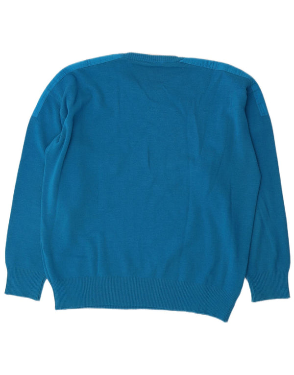 Męski sweter Navigare z okrągłym dekoltem IT 50/52 XL, niebieska wełna