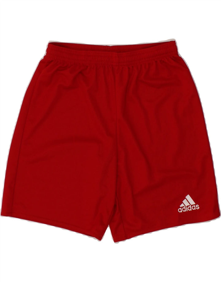 ADIDAS Boys Climalite Sport Shorts 13-14 Years Red Polyester Vintage Adidas and Second-Hand Adidas from Messina Hembry 