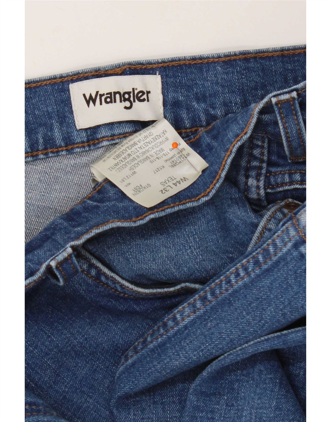 Wrangler Mens Texas Straight Jeans W44 L32 Blue Cotton