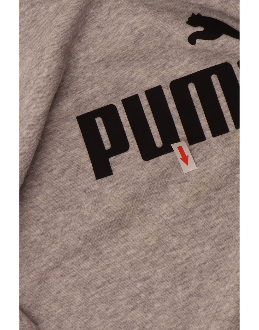 Puma Graphic Sweatshirt Jumper UK 12 Medium Grey Flecked Bomuld