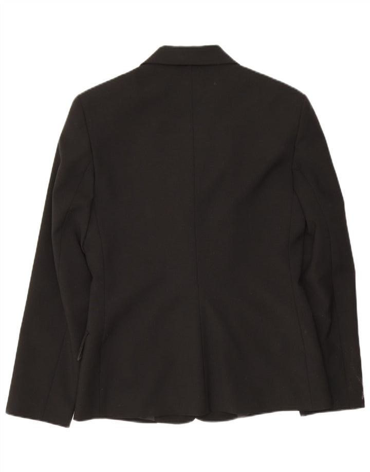 Giacca Blazer a 3 Bottoni da Donna Benetton IT 42 Medio Nero Poliestere