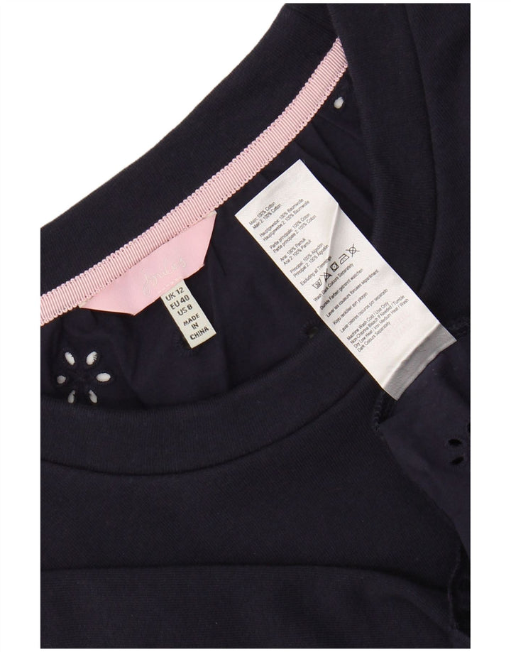 JOULES Camicetta da donna Top UK 12 Medio Blu Navy Cotone