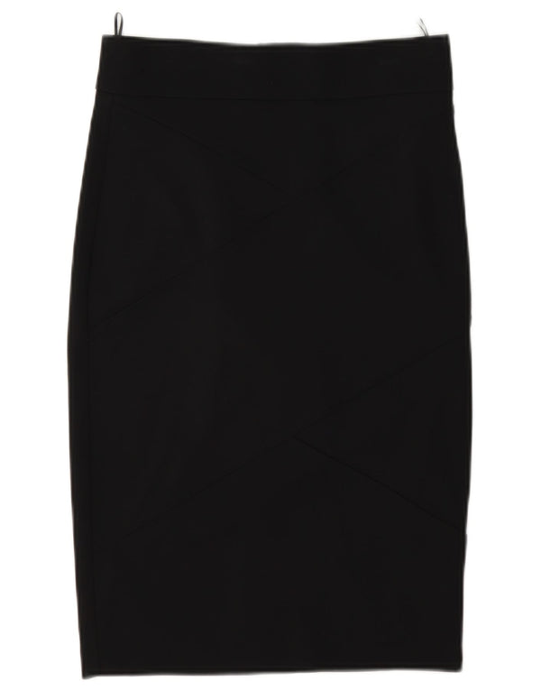 Pinko Damen Bleistiftrock UK 8 Small W27 Schwarze Viskose