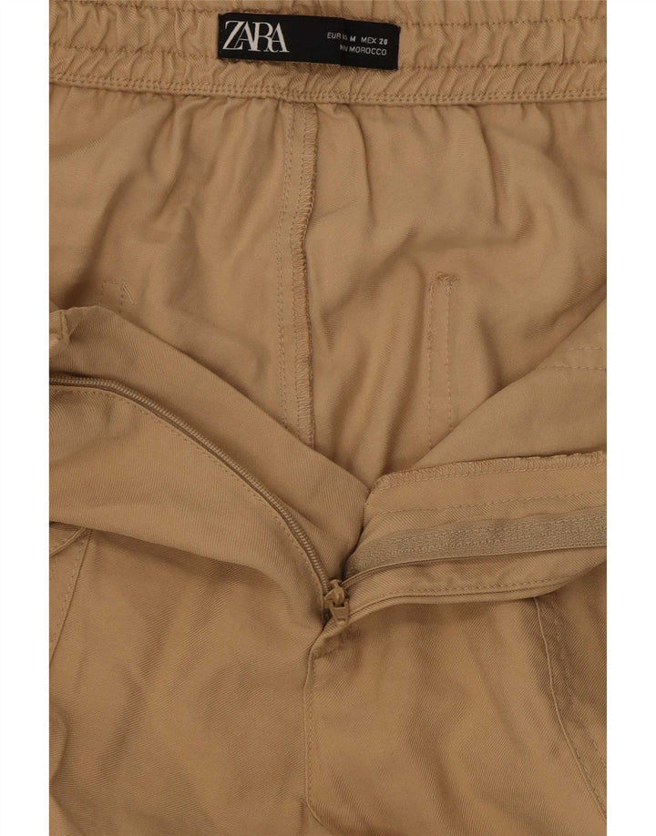 Spodnie damskie Zara Joggers Cargo Medium W28 L27 Beżowa wiskoza