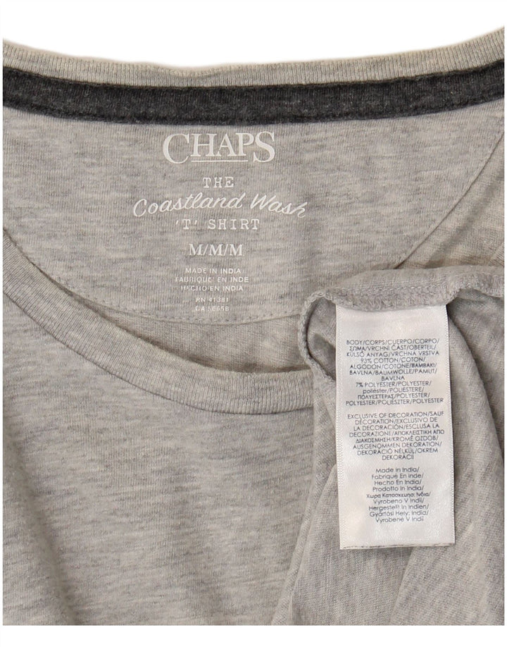 T-shirt da donna Chaps Top in cotone grigio medio