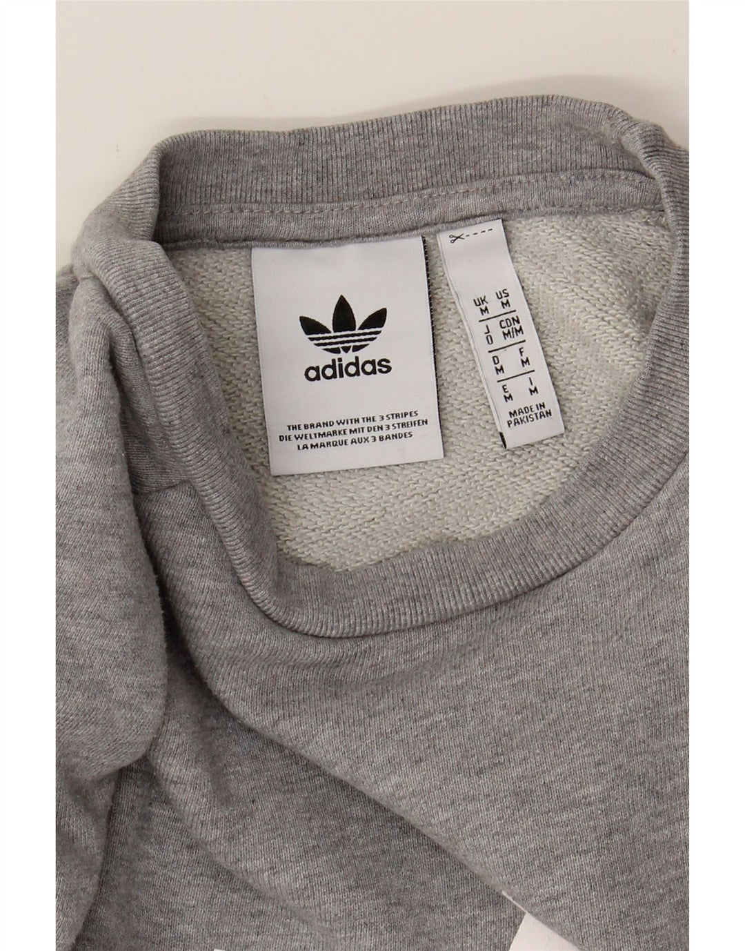 ADIDAS Mens Graphic Sweatshirt Jumper Medium Grey Cotton Vintage Adidas and Second-Hand Adidas from Messina Hembry 