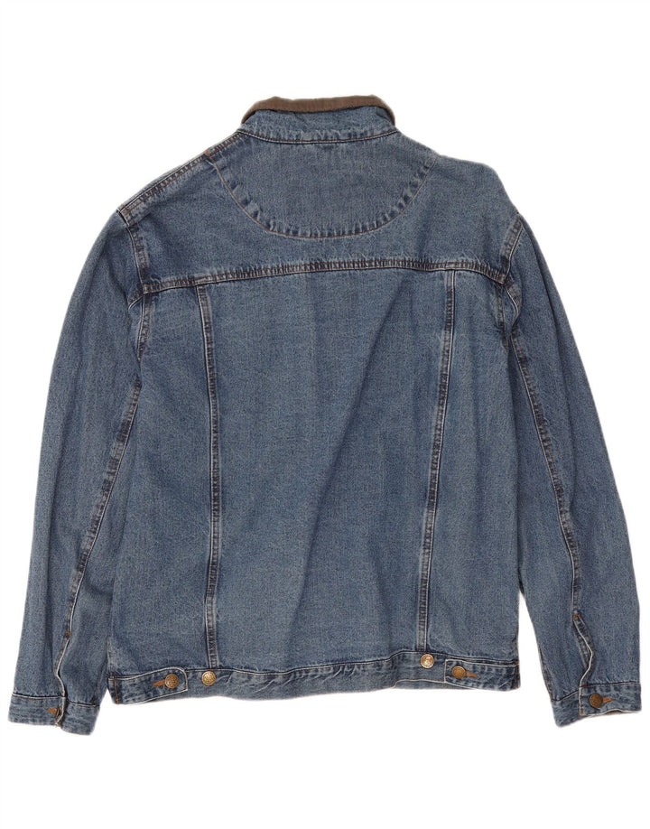 Atlas For Men Mens Denim Jacket UK 40 Large Blue Cotton