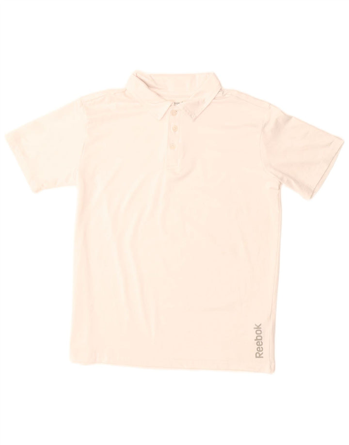 Reebok Boys Polo Shirt 14-15 Years Large  White Polyester