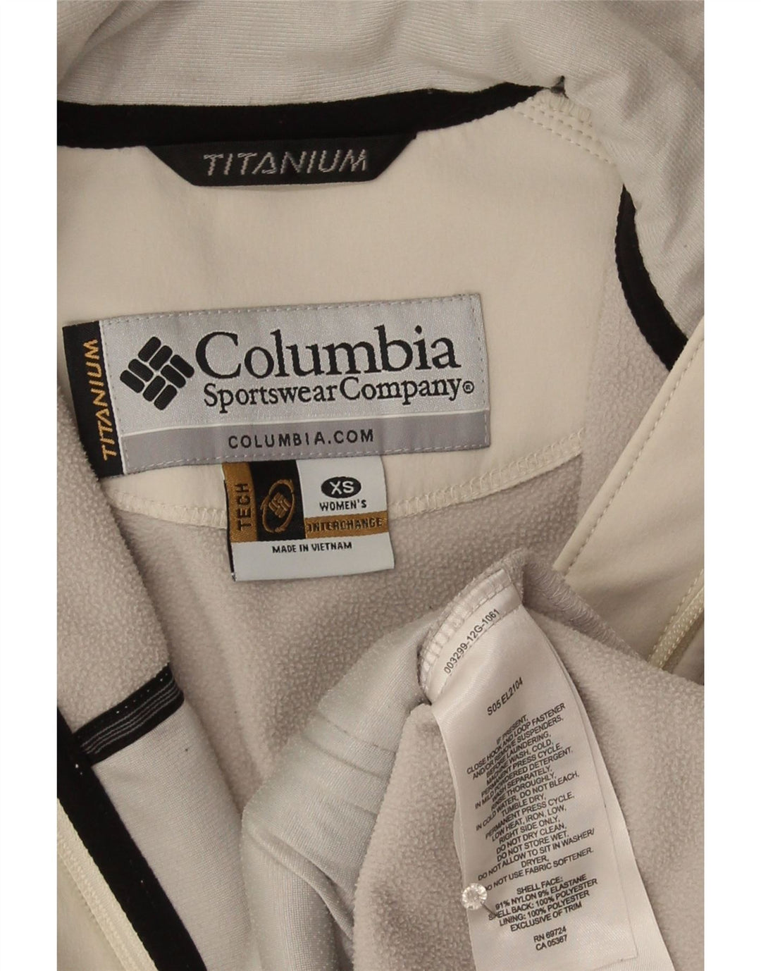 Columbia Dame Titanium Windbreaker Jacket UK 6 XS Grå Nylon