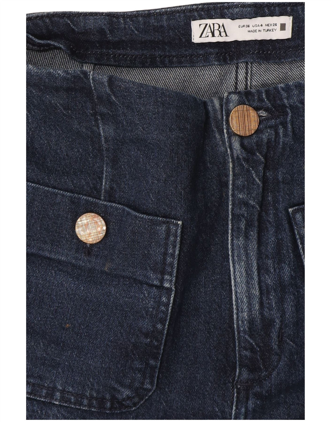 Zara Womens Bootcut Jeans EU 36 XS W26 L28 Navy Blue
