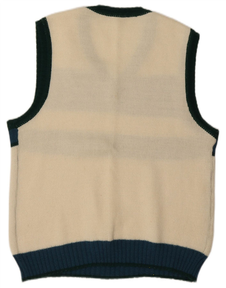 Vintage Womens Vest Tank Top IT 48 XL White Colourblock