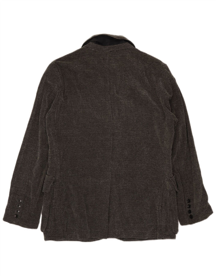 Kandis & Kandis Mann Herren Blazer Jacke UK 38 Medium Schwarz Nadelstreifen