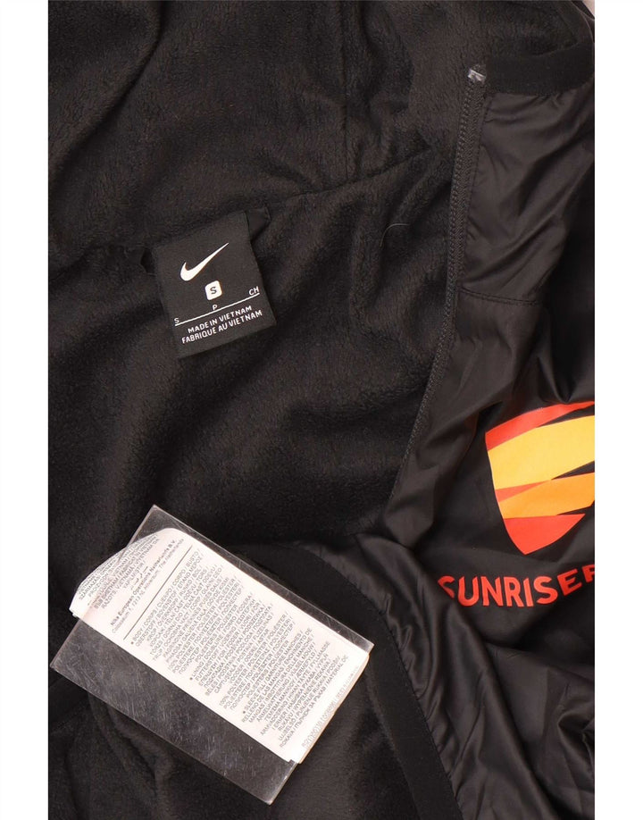 Nike Herren Graphic Hooded Windbreaker Jacke UK 36 Small Schwarz Polyester