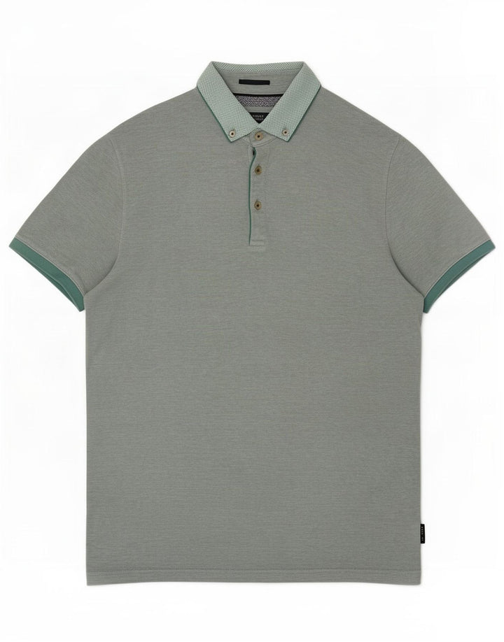Polo da uomo Ted Baker taglia 3 verde medio modal
