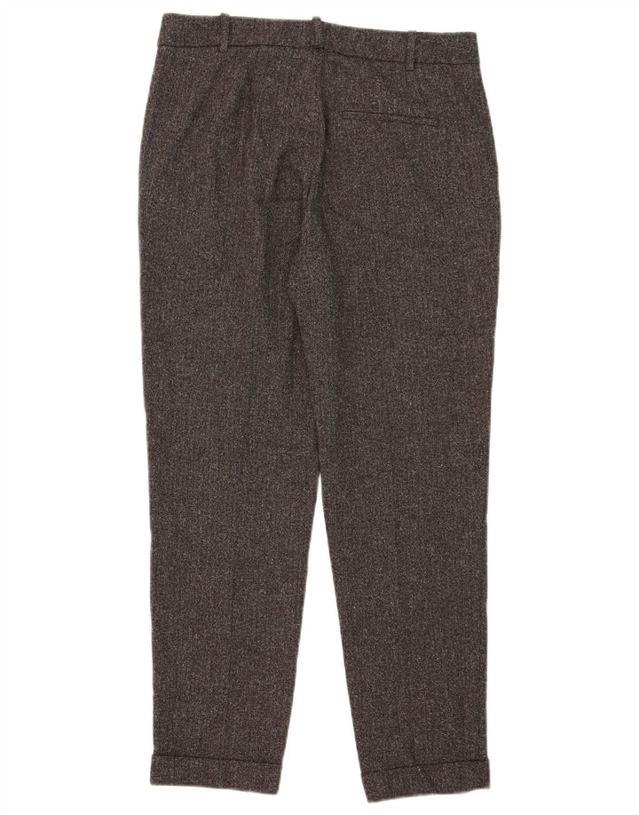 Zara Womens Slim Suit Trousers Medium W28 L27 Brown Flecked