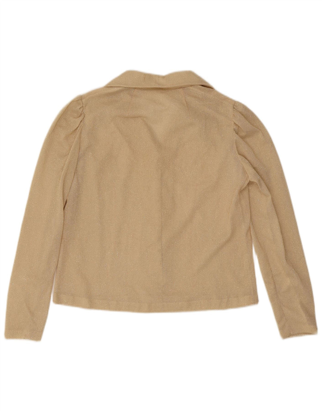 Vintage Womens Shirt Blouse UK 14 Medium Beige