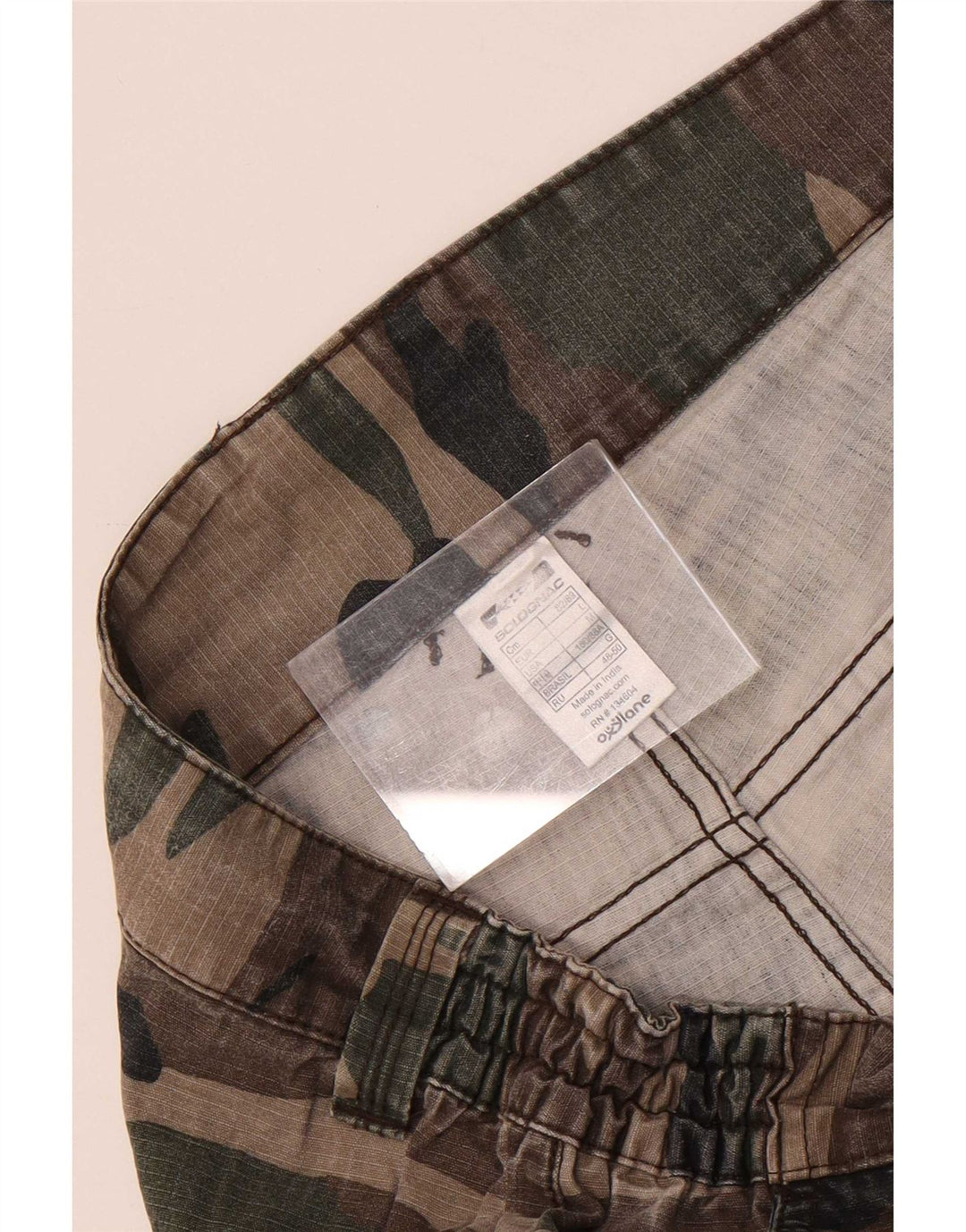 Solognac Mens Cargo Shorts Medium W34  Multicoloured Camouflage Cotton