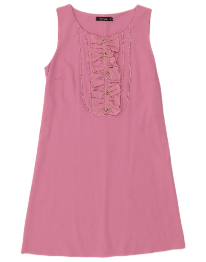 DENNY ROSE Rochie de bază fără mâneci pentru femei UK 8 Small Pink Viscose