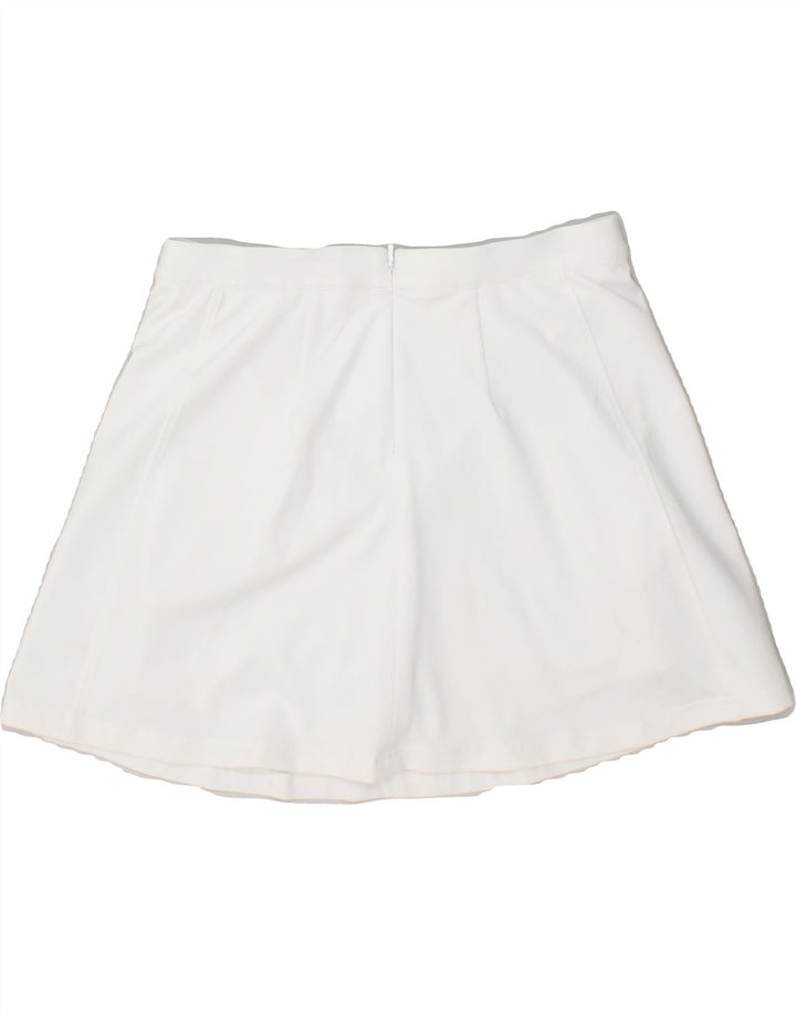 ERIMA Womens Tennis Skirt UK 8 Small White Polyester | Vintage Erima | Thrift | Second-Hand Erima | Used Clothing | Messina Hembry 