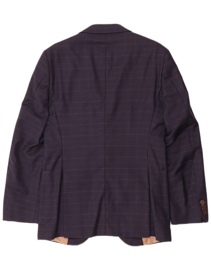 Tommy Hilfiger Herre skræddersyet blazerjakke IT 46 Small Navy Blue Check