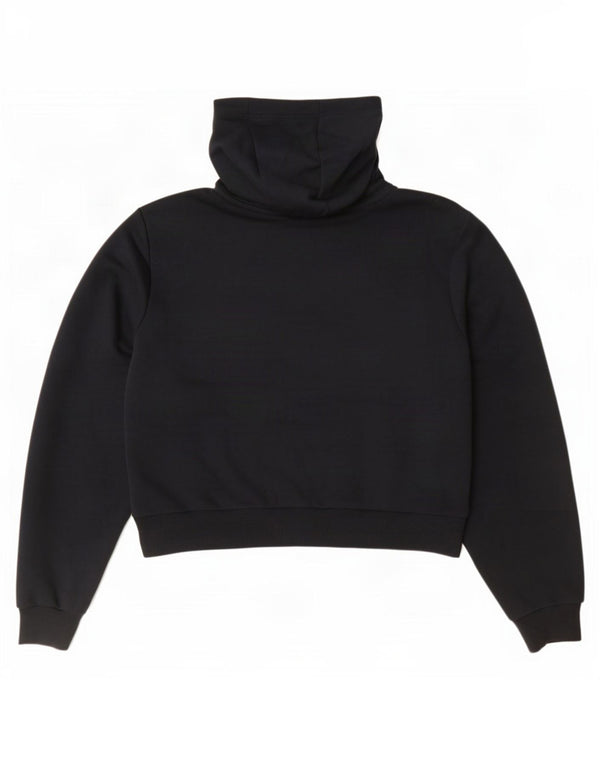 Damski sweter z kapturem Ellesse z grafiką, oversize UK 14, duży, czarny, bawełniany