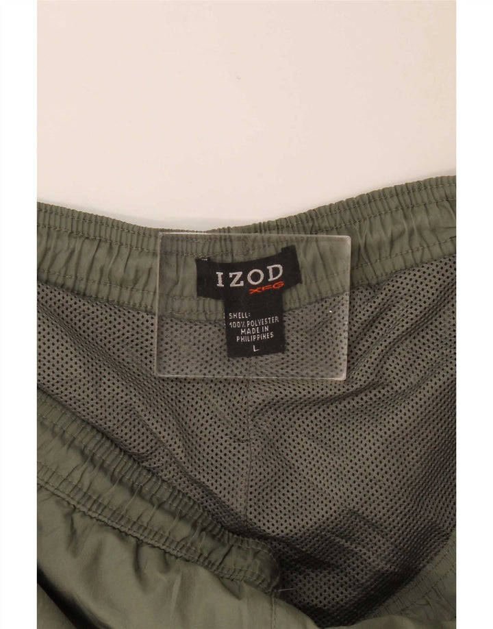 Izod Mens Tracksuit Trousers Large Khaki Polyester