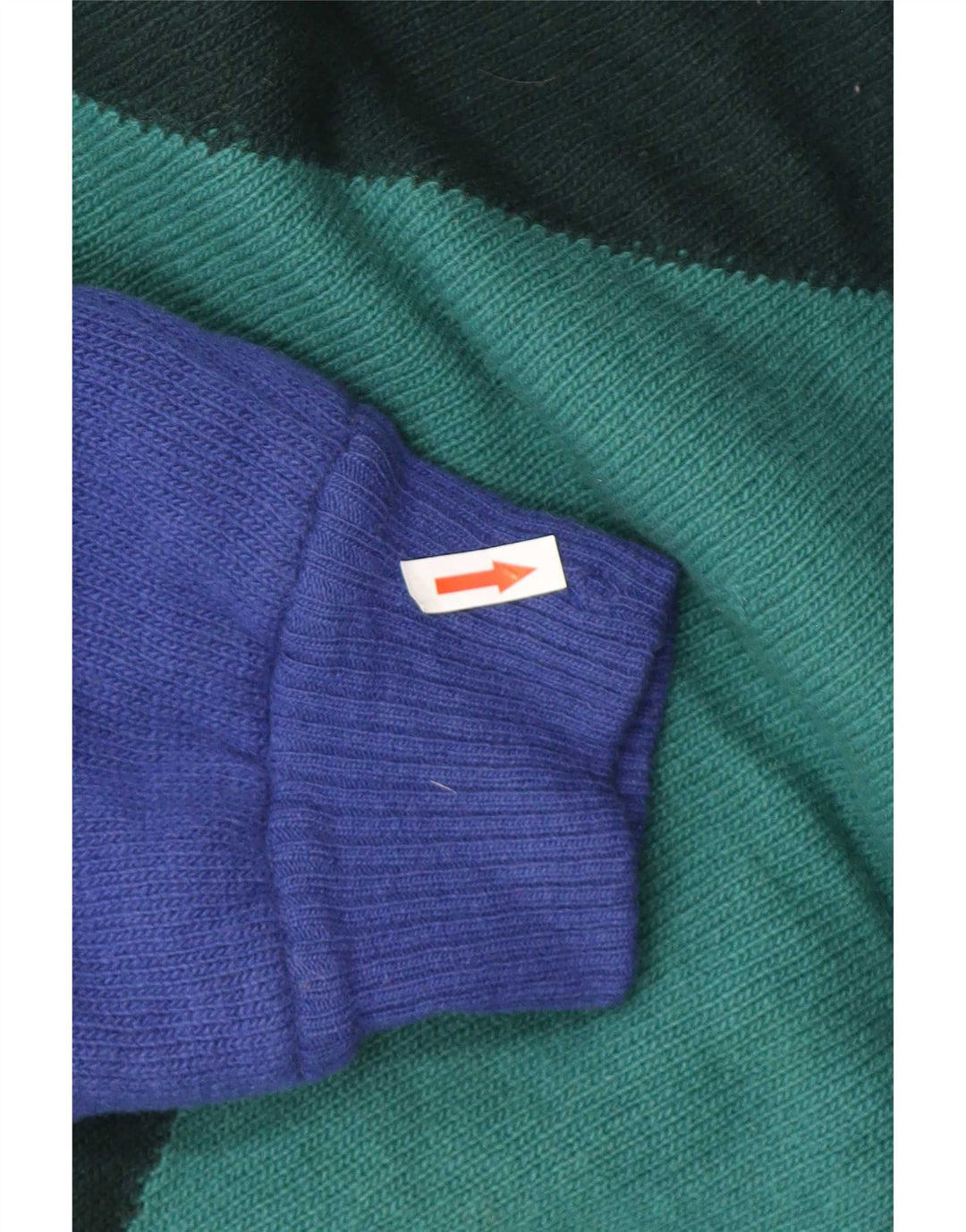 Gianni Versace Mens Turtle Neck Jumper Sweater Medium Green Colourblock