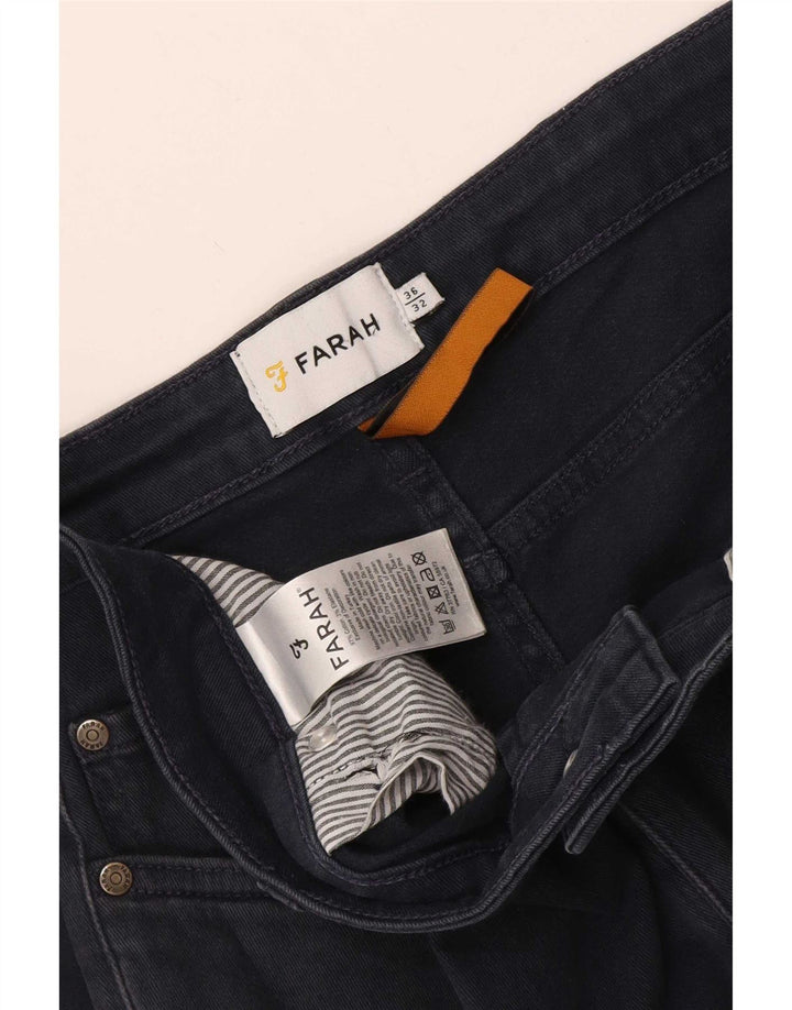 Jeans slim da uomo Farah W36 L32 cotone blu navy