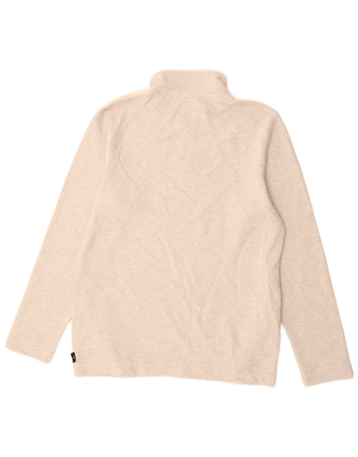 Felpa da uomo con collo con zip Ted Baker, taglia 2, piccola, in cotone grigio