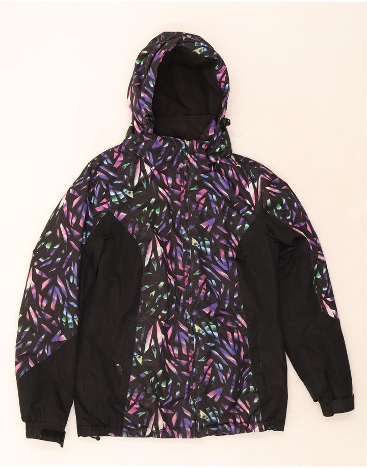 Giacca da sci con cappuccio da donna Mountain Warehouse UK 8 Small Black Geometric
