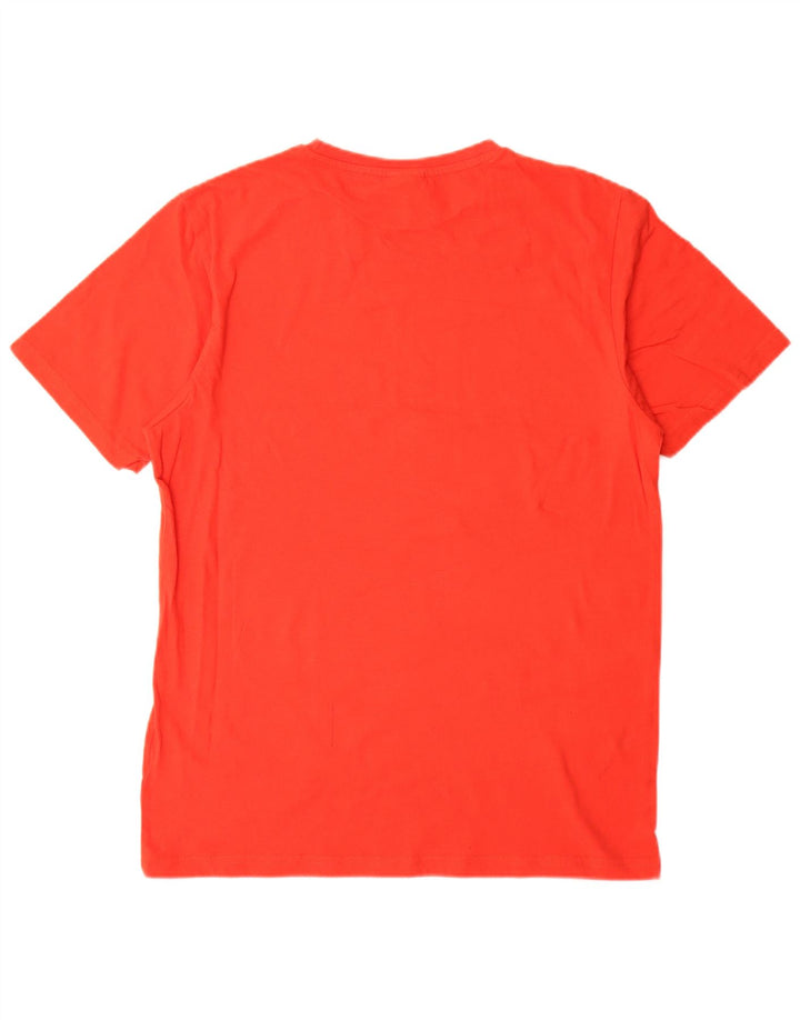 Ellesse Dame Grafisk T-Shirt Top UK 12 Medium Rød Bomuld