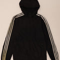 ADIDAS Mens Hooded Rain Jacket UK 34 XS Black Polyester