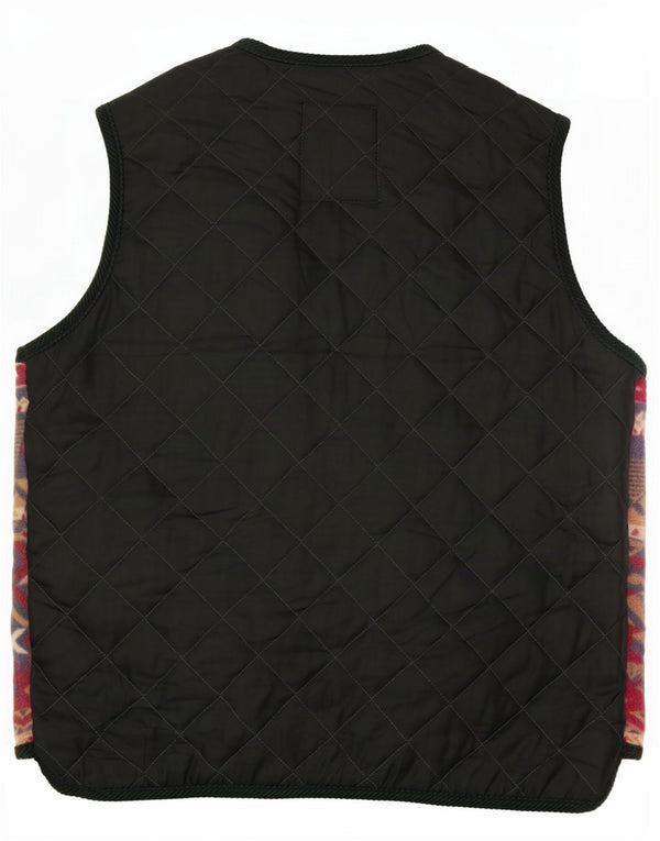 Master Mens Fleece Gilet UK 42 XL Multicoloured Fair Isle