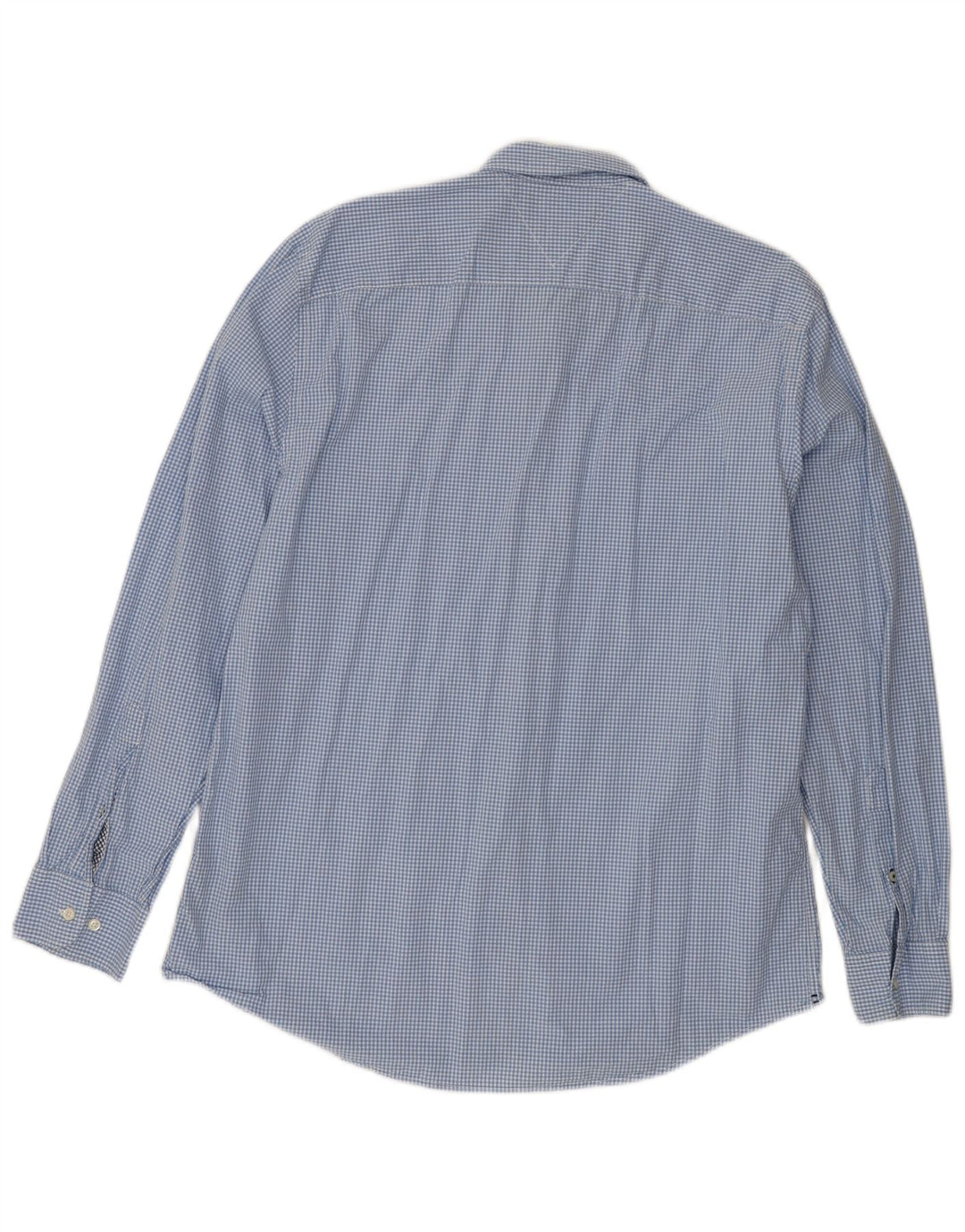 Tommy Hilfiger Mens Regular Fit Shirt XL Blue Gingham Cotton