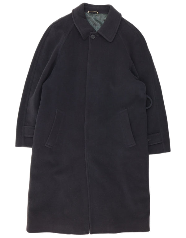 Rodrigo Mens Overcoat IT 48 Medium Navy Blue Wool