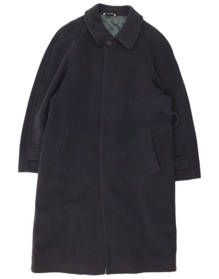Rodrigo Mens Overcoat IT 48 Medium Navy Blue Wool