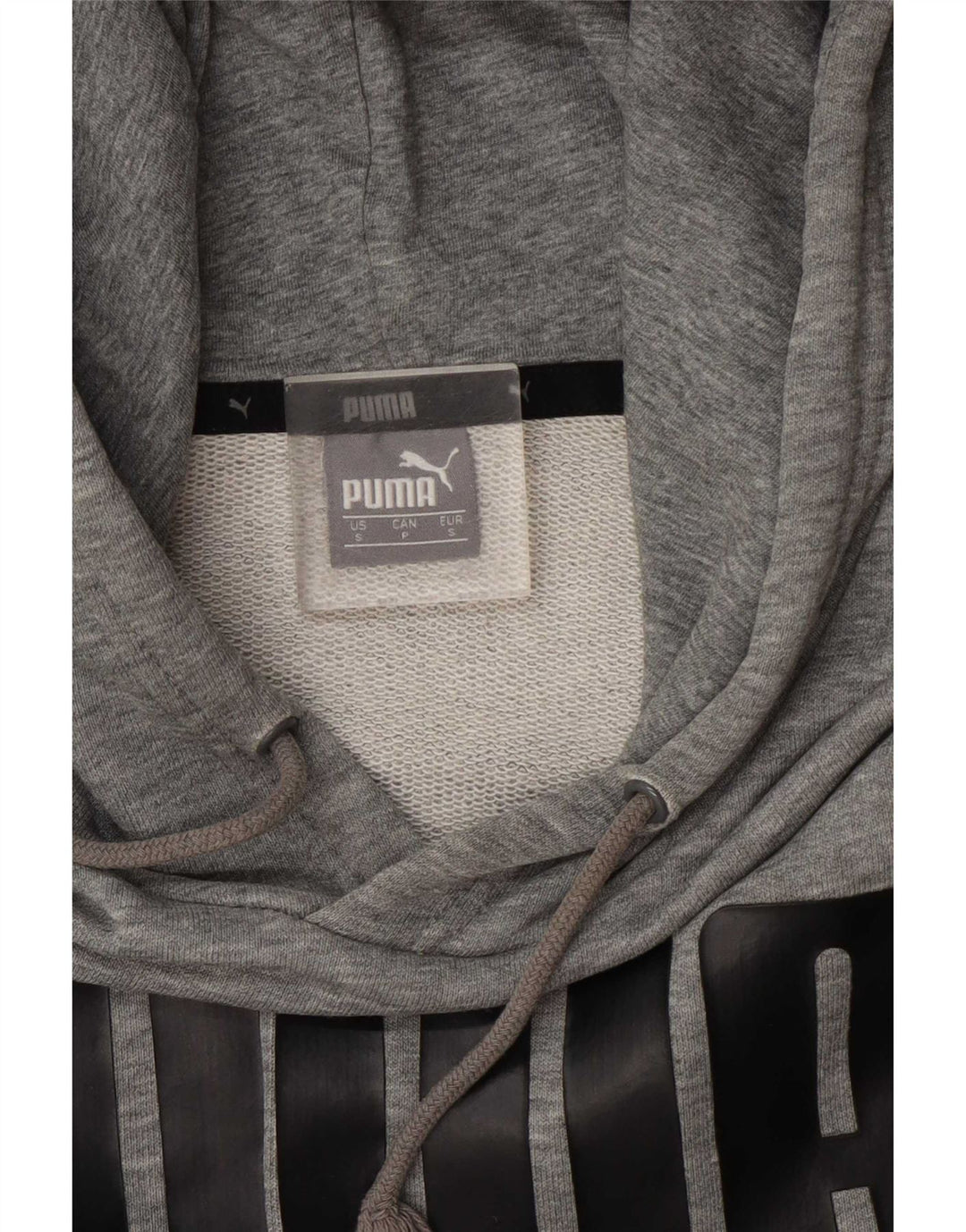 Puma Mens Graphic Hoodie Jumper Pequeno Cinza