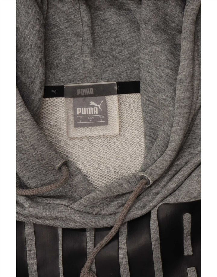 Puma Mens Graphic Hoodie Jumper Pequeno Cinza