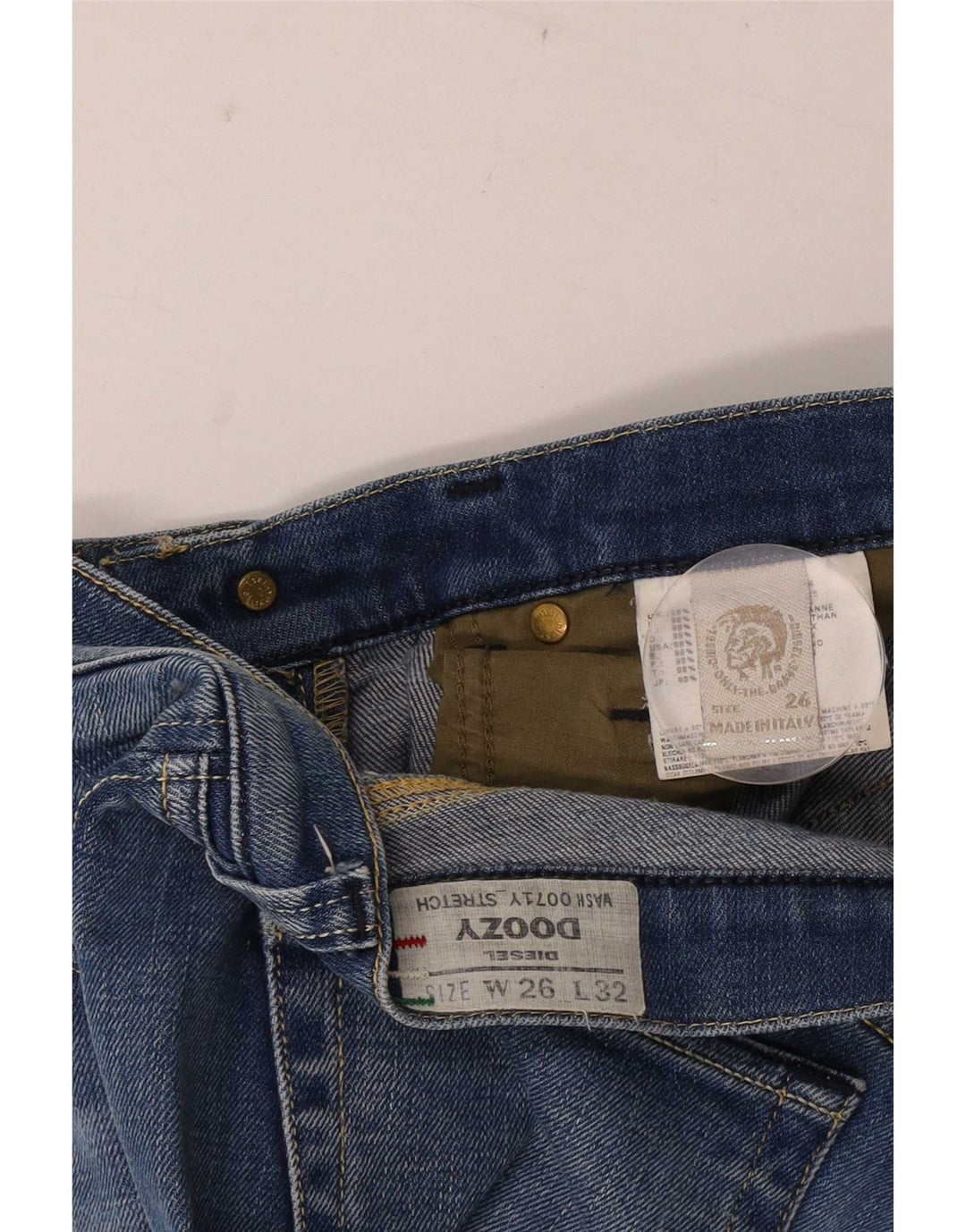 Diesel Womens Doozy Straight Jeans W26 L32 Blue Cotton