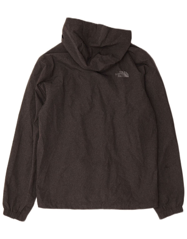 The North Face Mens Hooded Rain Jacket UK 36 Small Grey Polyester